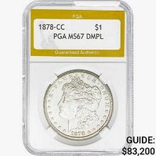 1878-CC Morgan Silver Dollar PGA MS67 DMPL
