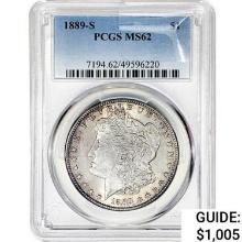 1889-S Morgan Silver Dollar PCGS MS62