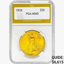 1925 $20 Gold Double Eagle PGA MS65