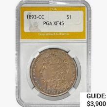 1893-CC Morgan Silver Dollar PGA XF45