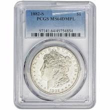 1882-S Morgan Silver Dollar PCGS MS64 DMPL