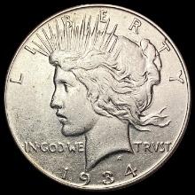 1934 Silver Peace Dollar CLOSELY UNCIRCULATED