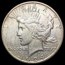 1924-S Silver Peace Dollar NEARLY UNCIRCULATED