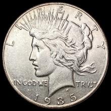 1935 Silver Peace Dollar CLOSELY UNCIRCULATED