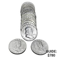 1963 D BU Franklin Half Dollar Roll (20 coins)