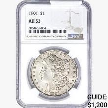 1901 Morgan Silver Dollar NGC AU53