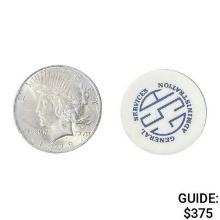 1923 Silver Peace Dollar   GSA