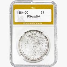 1884-CC Morgan Silver Dollar PGA MS64