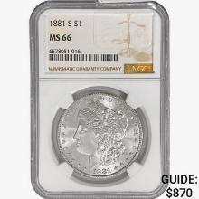 1881-S Morgan Silver Dollar NGC MS66