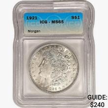 1921 Morgan Silver Dollar ICG MS65