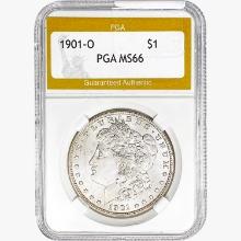 1901-O Morgan Silver Dollar PGA MS66