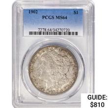 1902 Morgan Silver Dollar PCGS MS64