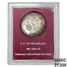 1884 Morgan Silver Dollar PICC MS65