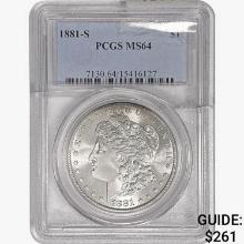 1881-S Morgan Silver Dollar PCGS MS64