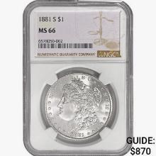 1881-S Morgan Silver Dollar NGC MS66