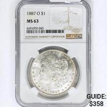 1887-O Morgan Silver Dollar NGC MS63