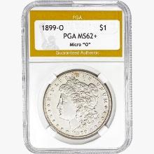 1899-O Morgan Silver Dollar PGA MS62+ Micro "O"