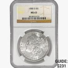 1880-S Morgan Silver Dollar NGC MS63