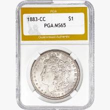 1883-CC Morgan Silver Dollar PGA MS65