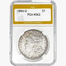 1894-O Morgan Silver Dollar PGA MS62