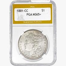 1881-CC Morgan Silver Dollar PGA MS65+