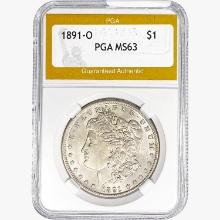 1891-O Morgan Silver Dollar PGA MS63