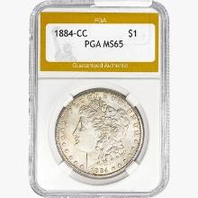 1884-CC Morgan Silver Dollar PGA MS65