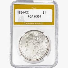 1884-CC Morgan Silver Dollar PGA MS64