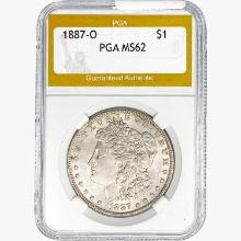 1887-O Morgan Silver Dollar PGA MS62