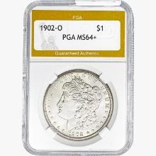 1902-O Morgan Silver Dollar PGA MS64+