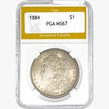 1884 Morgan Silver Dollar PGA MS67