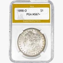 1898-O Morgan Silver Dollar PGA MS67+