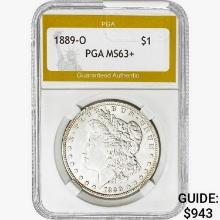 1889-O Morgan Silver Dollar PGA MS63+