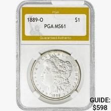 1889-O Morgan Silver Dollar PGA MS61