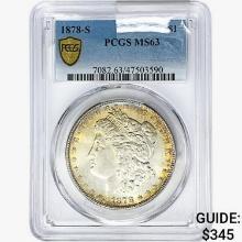 1878-S Morgan Silver Dollar PCGS MS63