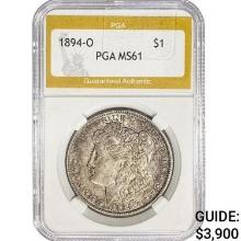 1894-O Morgan Silver Dollar PGA MS61