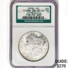 1888 Morgan Silver Dollar NGC MS64 Binion Collec.
