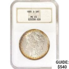 1885-O Morgan Silver Dollar NGC MS65