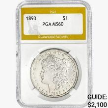 1893 Morgan Silver Dollar PGA MS60