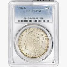 1882-S Morgan Silver Dollar PCGS MS64