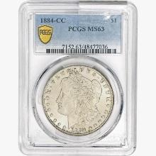 1884-CC Morgan Silver Dollar PCGS MS63