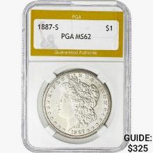 1887-S Morgan Silver Dollar PGA MS62