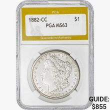 1882-CC Morgan Silver Dollar PGA MS63