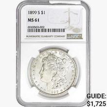 1899-S Morgan Silver Dollar NGC MS61