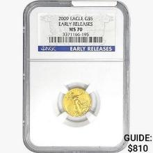 2009 1/10oz $5 AGE NGC MS70