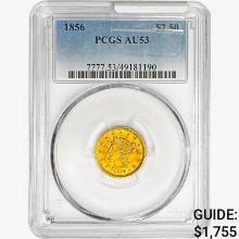 1856 $2.50 Gold Quarter Eagle PCGS AU53