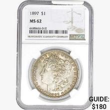 1897 Morgan Silver Dollar NGC MS62