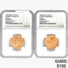 [2]1808 India 10Cash Madras Presidency NGC Genuine