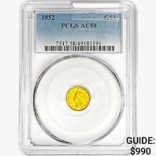 1852 Rare Gold Dollar PCGS AU58