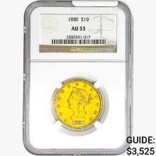 1880 $10 Gold Eagle NGC AU53